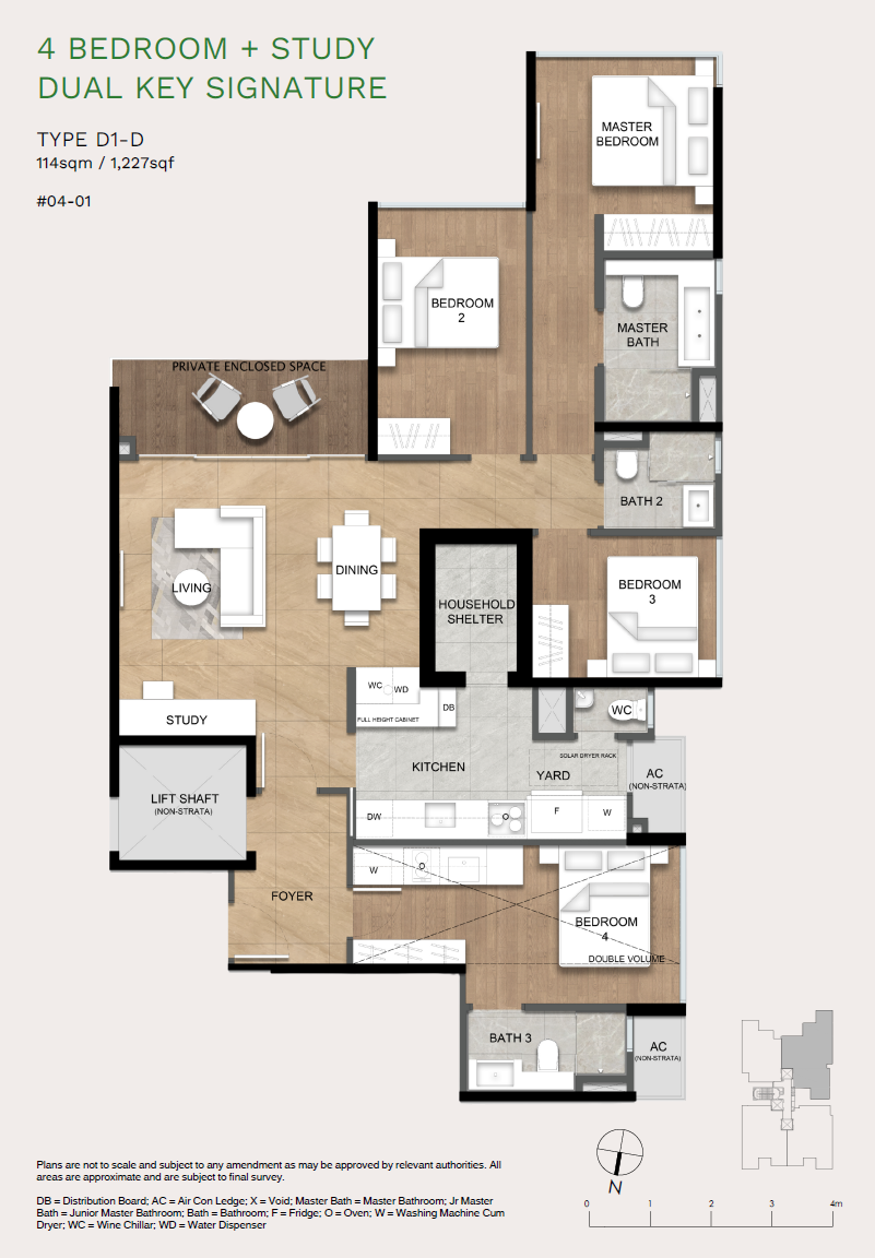 Verde Joo Chiat 1 Bedroom Floor Plan 6